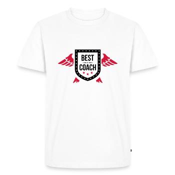 Coach / Coaching / Sport / Training / Trainer - Men's Premium Organic T-Shirt - white - Front - Nico (187cm)