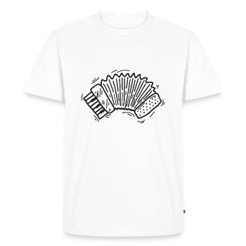 Accordéon - T-shirt Premium bio Homme - blanc - Devant - Nico (187cm)