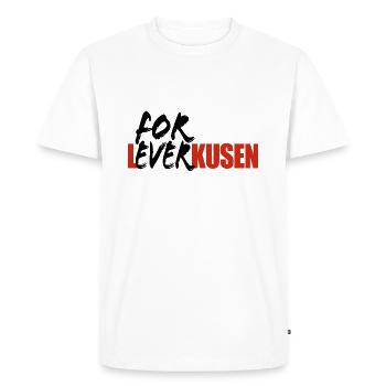 For Ever Leverkusen - Ich mag Leverkusen - Men's Premium Organic T-Shirt - white - Front - Nico (187cm)