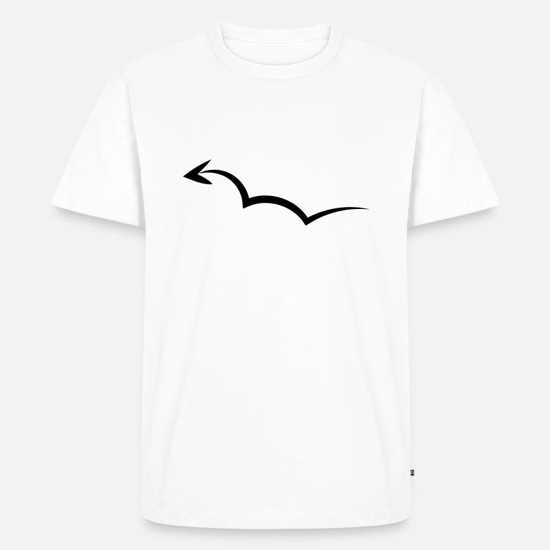 Hüpfender Pfeil - Männer Premium Bio T-Shirt - Weiß