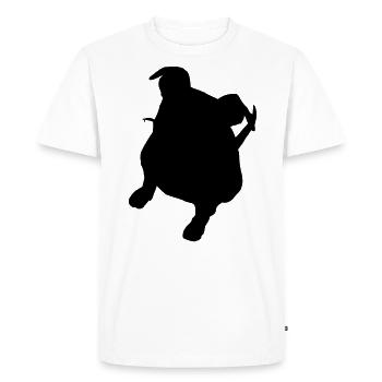 Staffie / Pit Bull Silhouette - T-shirt Premium bio Homme - blanc - Devant - Nico (187cm)