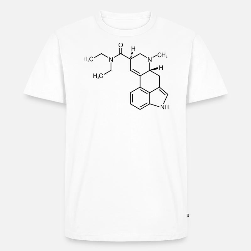 LSD Molecule Structure - Men's Premium Organic T-Shirt - white