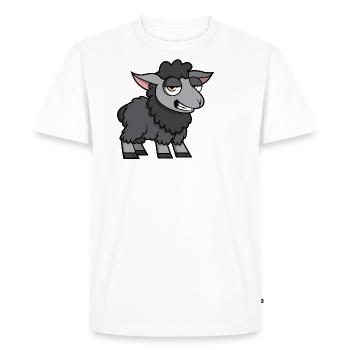 Mouton noir - T-shirt Premium bio Homme - blanc - Devant - Nico (187cm)