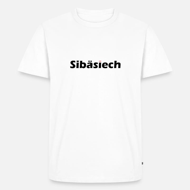 Sibäsiech - Männer Premium Bio T-Shirt - Weiß