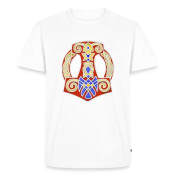 Marteau de Thor Mjölnir - T-shirt Premium bio Homme - blanc - Devant - Nico (187cm)
