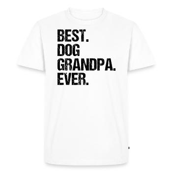 Grand-père meilleur chien Ever grand-père chevalier - T-shirt Premium bio Homme - blanc - Devant - Nico (187cm)