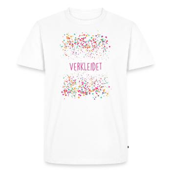 Helau,Carnaval,Confettis,Coloré,Habillé - T-shirt Premium bio Homme - blanc - Devant - Nico (187cm)