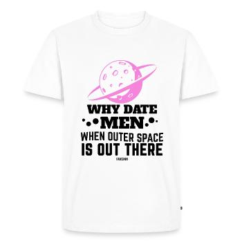 Femme astronaute en sciences spatiales - T-shirt Premium bio Homme - blanc - Devant - Nico (187cm)