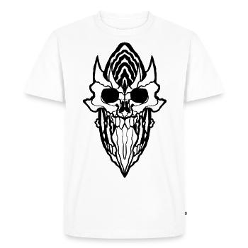 Crâne de portail - T-shirt Premium bio Homme - blanc - Devant - Nico (187cm)