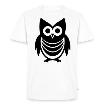 Petite chouette - T-shirt Premium bio Homme - blanc - Devant - Nico (187cm)