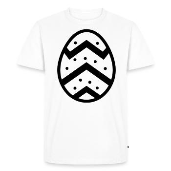 Easter Egg - Men's Premium Organic T-Shirt - white - Front - Nico (187cm)