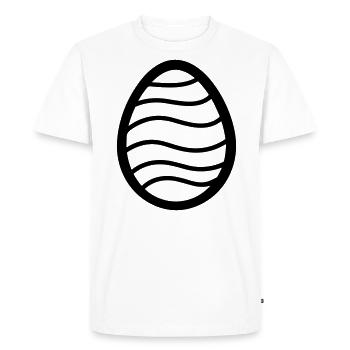 Oeuf - T-shirt Premium bio Homme - blanc - Devant - Nico (187cm)
