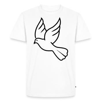 Colombe - T-shirt Premium bio Homme - blanc - Devant - Nico (187cm)
