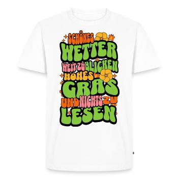 Nice weather - Men's Premium Organic T-Shirt - white - Front - Nico (187cm)