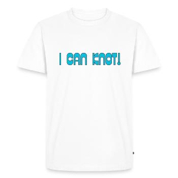 Ich kann knoten! - Männer Premium Bio T-Shirt - Weiß - Vorne - Nico (187cm)