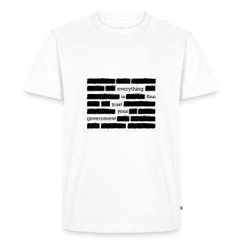 Funny conspiracy theory Government censorship USA - Men's Premium Organic T-Shirt - white - Front - Nico (187cm)