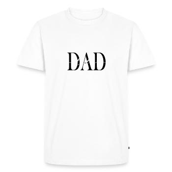 Lettering Dad Life - Men's Premium Organic T-Shirt - white - Front - Nico (187cm)