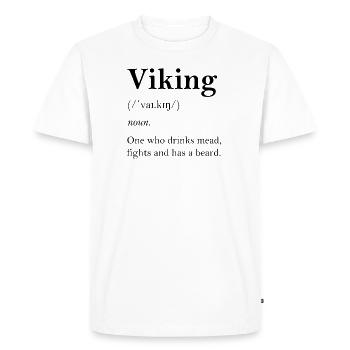 Définition de Viking - T-shirt Premium bio Homme - blanc - Devant - Nico (187cm)