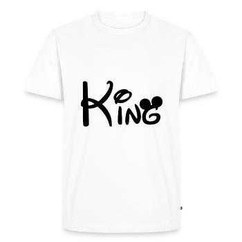 Couple design! King - Queen! - Men's Premium Organic T-Shirt - white - Front - Nico (187cm)