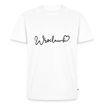 Wroclaw heartbeat - Men's Premium Organic T-Shirt - white - Front - Nico (187cm)