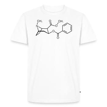 Structure de molécule de cocaïne - T-shirt Premium bio Homme - blanc - Devant - Nico (187cm)