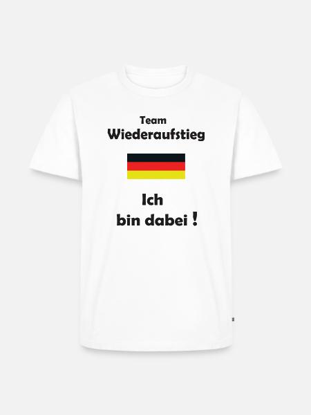 Team Wiederaufstieg "D" - Männer Premium Bio T-Shirt - Weiß