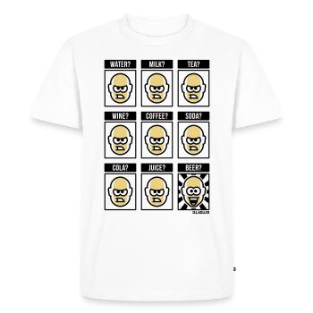 Nothing Beats A Beer! (Beer Drinker Funny POS 3C) - Men's Premium Organic T-Shirt - white - Front - Nico (187cm)