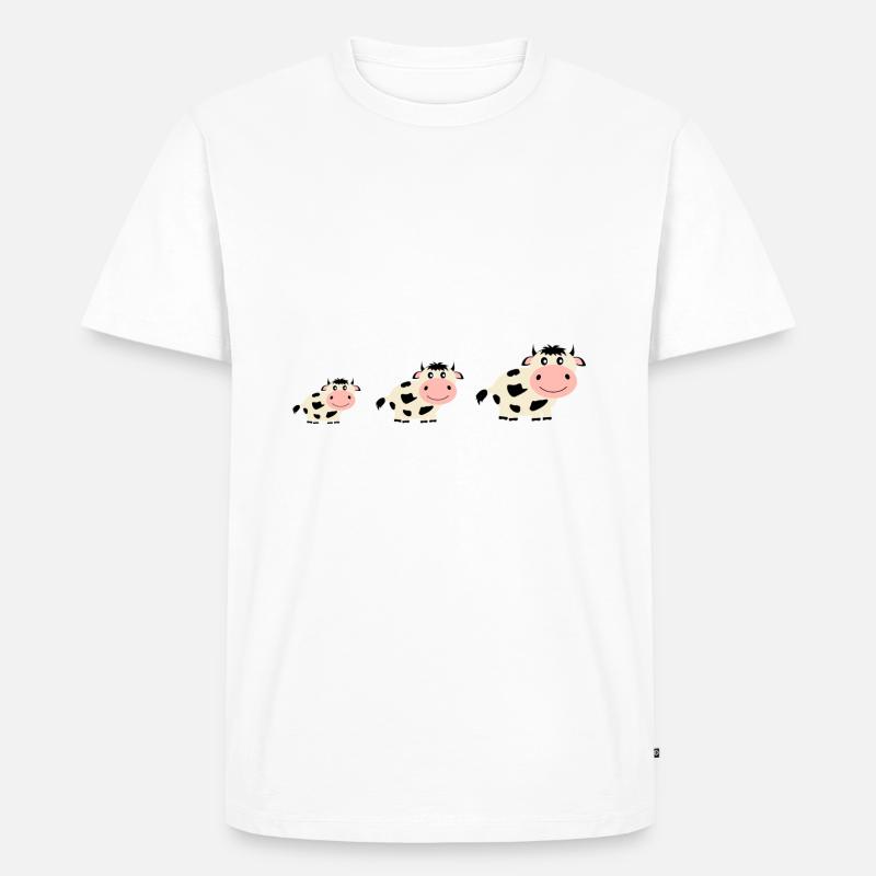 Kuh Kühe Comic - Männer Premium Bio T-Shirt - Weiß