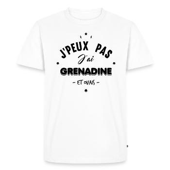 j'peuxpas j'ai grenadine - T-shirt Premium bio Homme - blanc - Devant - Nico (187cm)