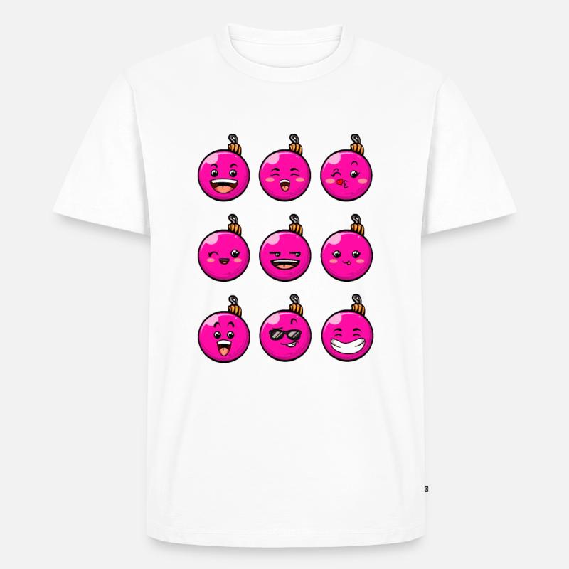 9 Weihnachtskugeln #7/10 Pink - Männer Premium Bio T-Shirt - undefined