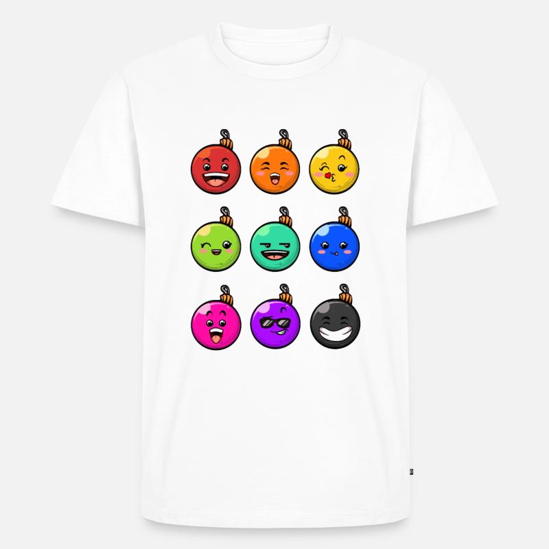 9 Weihnachtskugeln #10/10 Bunt - Männer Premium Bio T-Shirt - undefined
