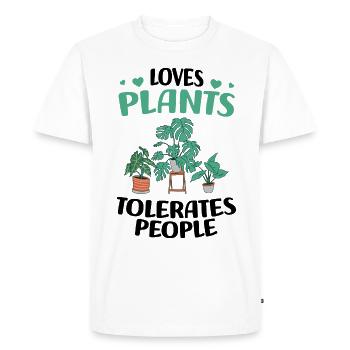 Plantes d’intérieur - T-shirt Premium bio Homme - blanc - Devant - Nico (187cm)