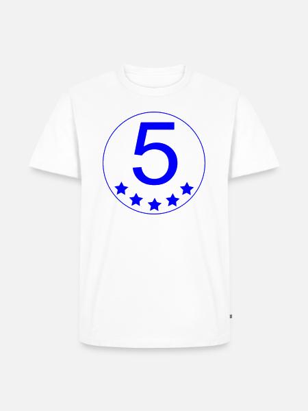 5 Star Quality Company - Men's Premium Organic T-Shirt - white