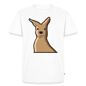 Kangourou Kangourou Australie Marsupial Pouch - T-shirt Premium bio Homme - blanc - Devant - Nico (187cm)