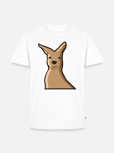 Kangaroo Kangaroo Australia Marsupial Pouch - Men's Premium Organic T-Shirt - white