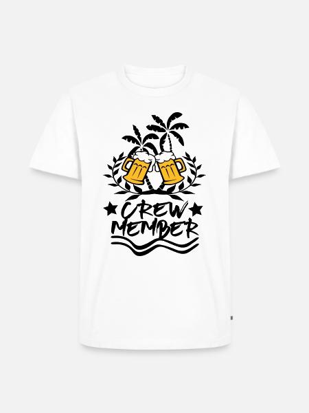 Crew Member / Party Design - Men's Premium Organic T-Shirt - white
