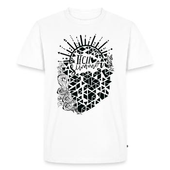 Hello Summer - Men's Premium Organic T-Shirt - white - Front - Nico (187cm)