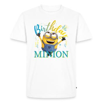 Minions Birthday Minion Mit Konfetti - Männer Premium Bio T-Shirt - Weiß - Vorne - Nico (187cm)