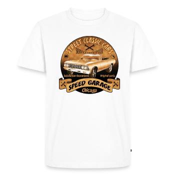 vintage us street car 02 - T-shirt Premium bio Homme - blanc - Devant - Nico (187cm)