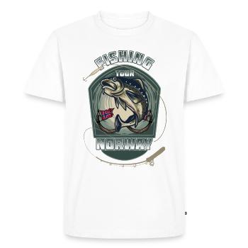 Excursion de pêche en Norvège - T-shirt Premium bio Homme - blanc - Devant - Nico (187cm)