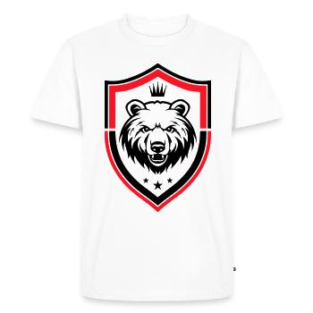 Icône des armoiries du grizzli - T-shirt Premium bio Homme - blanc - Devant - Nico (187cm)