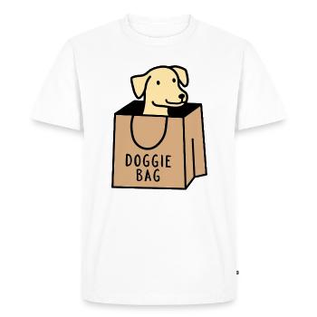 Doggie Bag - Men's Premium Organic T-Shirt - white - Front - Nico (187cm)