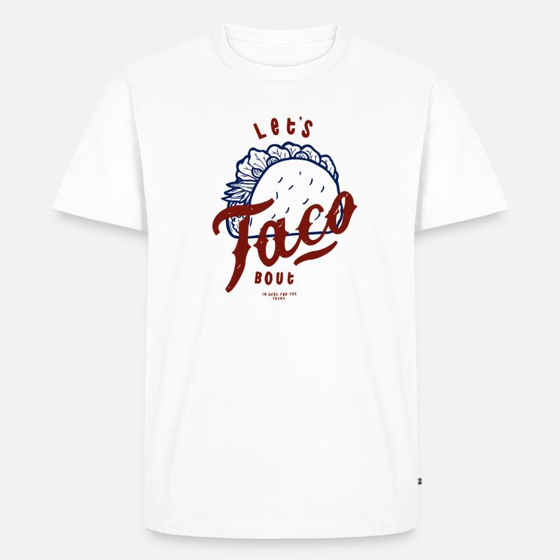 Let‘s Taco - Männer Premium Bio T-Shirt - Weiß