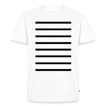 Lines - Men's Premium Organic T-Shirt - white - Front - Nico (187cm)