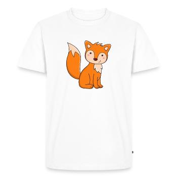 Renard Enfants Dames Messieurs - T-shirt Premium bio Homme - blanc - Devant - Nico (187cm)