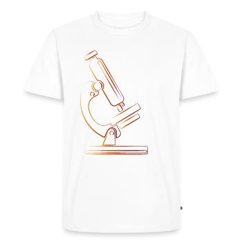 Microscope research science retro gift - Men's Premium Organic T-Shirt - white - Front - Nico (187cm)