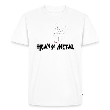 Heavy metal - Men's Premium Organic T-Shirt - white - Front - Nico (187cm)