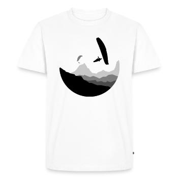 Montagnes en cercle Parapente gris - T-shirt Premium bio Homme - blanc - Devant - Nico (187cm)