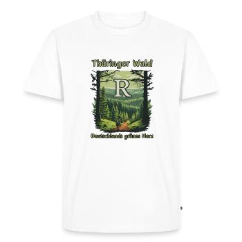 Thuringia-Germany's green heart-Rennsteig - Men's Premium Organic T-Shirt - white - Front - Nico (187cm)