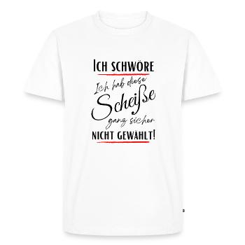 I swear I didn't choose this shit! - Men's Premium Organic T-Shirt - white - Front - Nico (187cm)